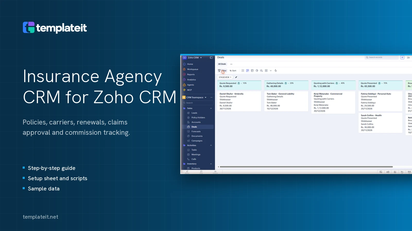 Insurance Agency CRM for Zoho CRM