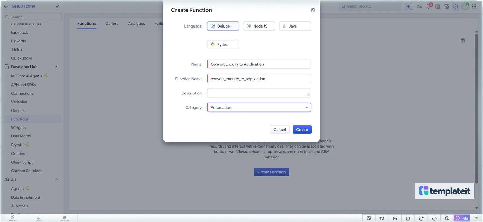 Create Function